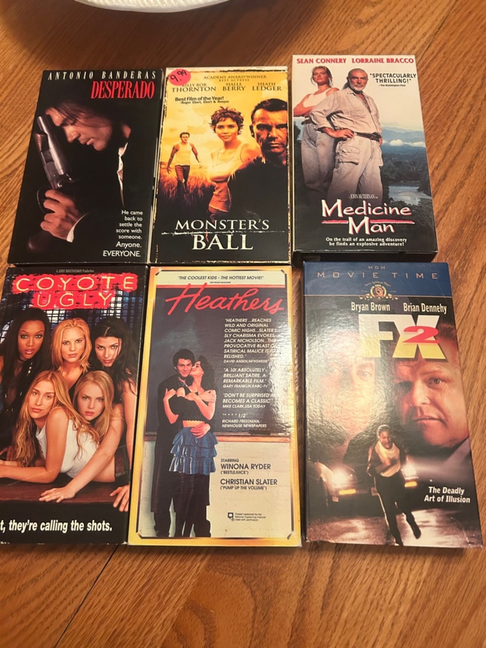 Lot of 6 Classic Movie VHS Tapes - Mixed Covers